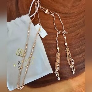 *Rare* Kendra Scott Winifred Necklace Crystal Rose Gold